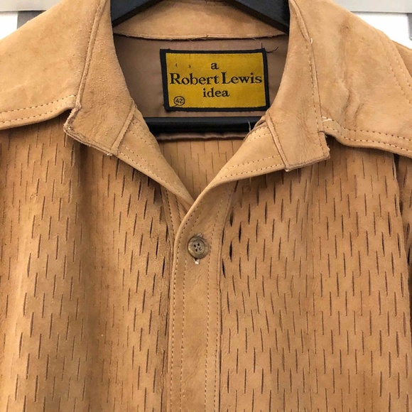 Vintage 70-80's a Robert Lewis idea Men's Suede Shirt Size: 42 - Picture 4 of 15